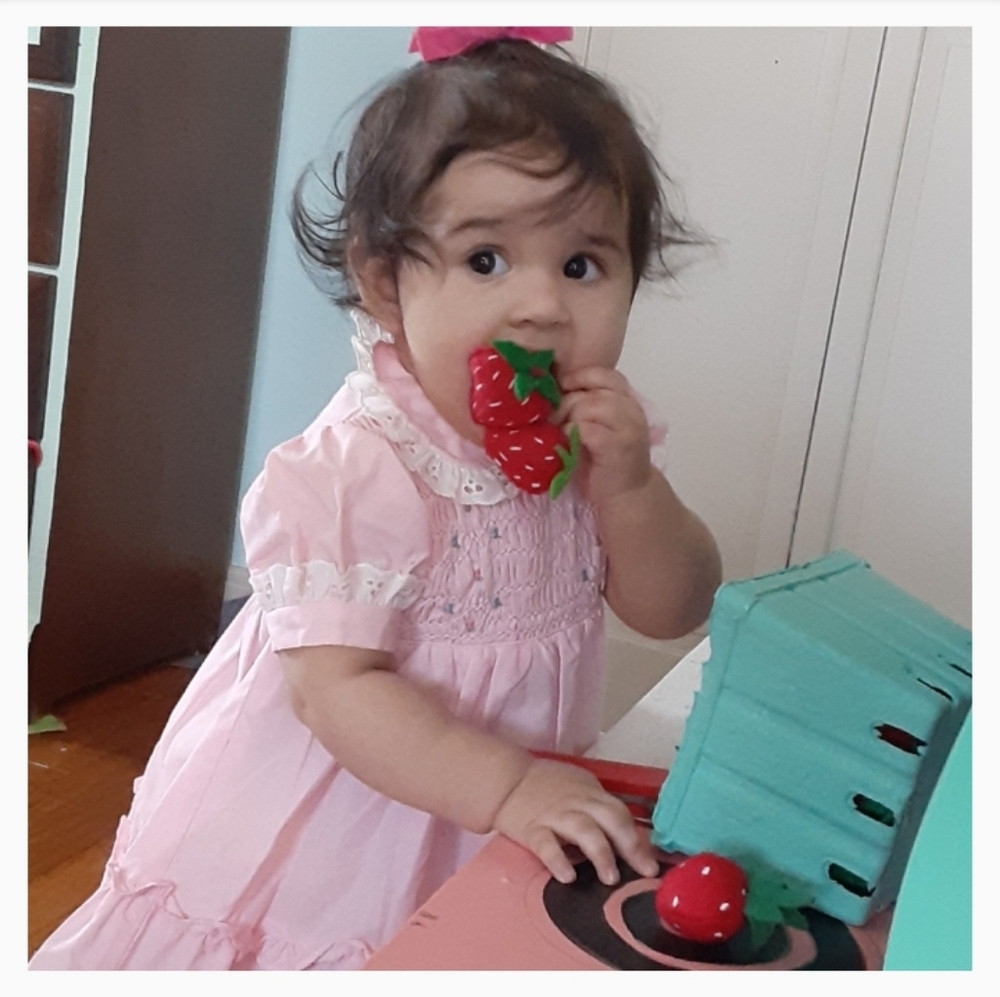 1950s Vintage Pink Ruffle Baby Dress 12 mos